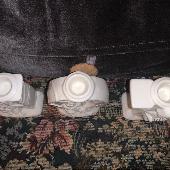 Vintage World Bazaar JOY porcelain candle holder set (three pieces) - Picture 2 of 3